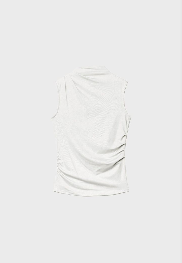 Moudda STRADIVARIUS - T-Shirt S/M avec Col Cheminée Froncé - Tunisie 2