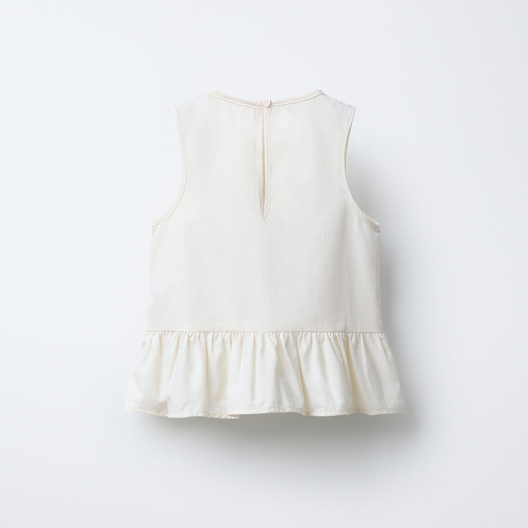 Moudda ZARA - Top Enfant Blanc - Smock Contraste & Twinset - Tunisie 2