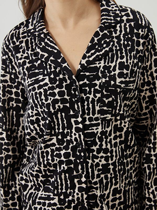 Moudda LC Waikiki - Pyjama en jersey manches longues Femme Impression rose pâle - Tunisie 3