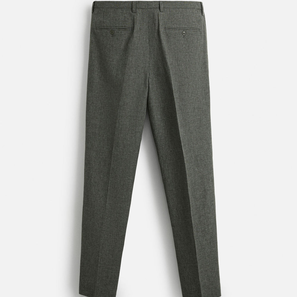 Moudda ZARA - Pantalon - Fantaisie Pied-de-poule & Lin Mélangé Vert - Tunisie 2