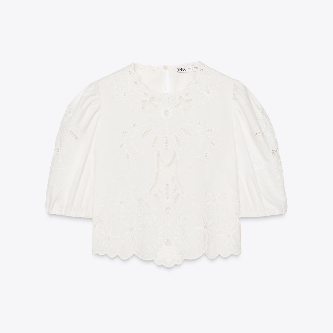 Moudda ZARA - Blouse Romantique - Manches Bouffantes - Tunisie 1