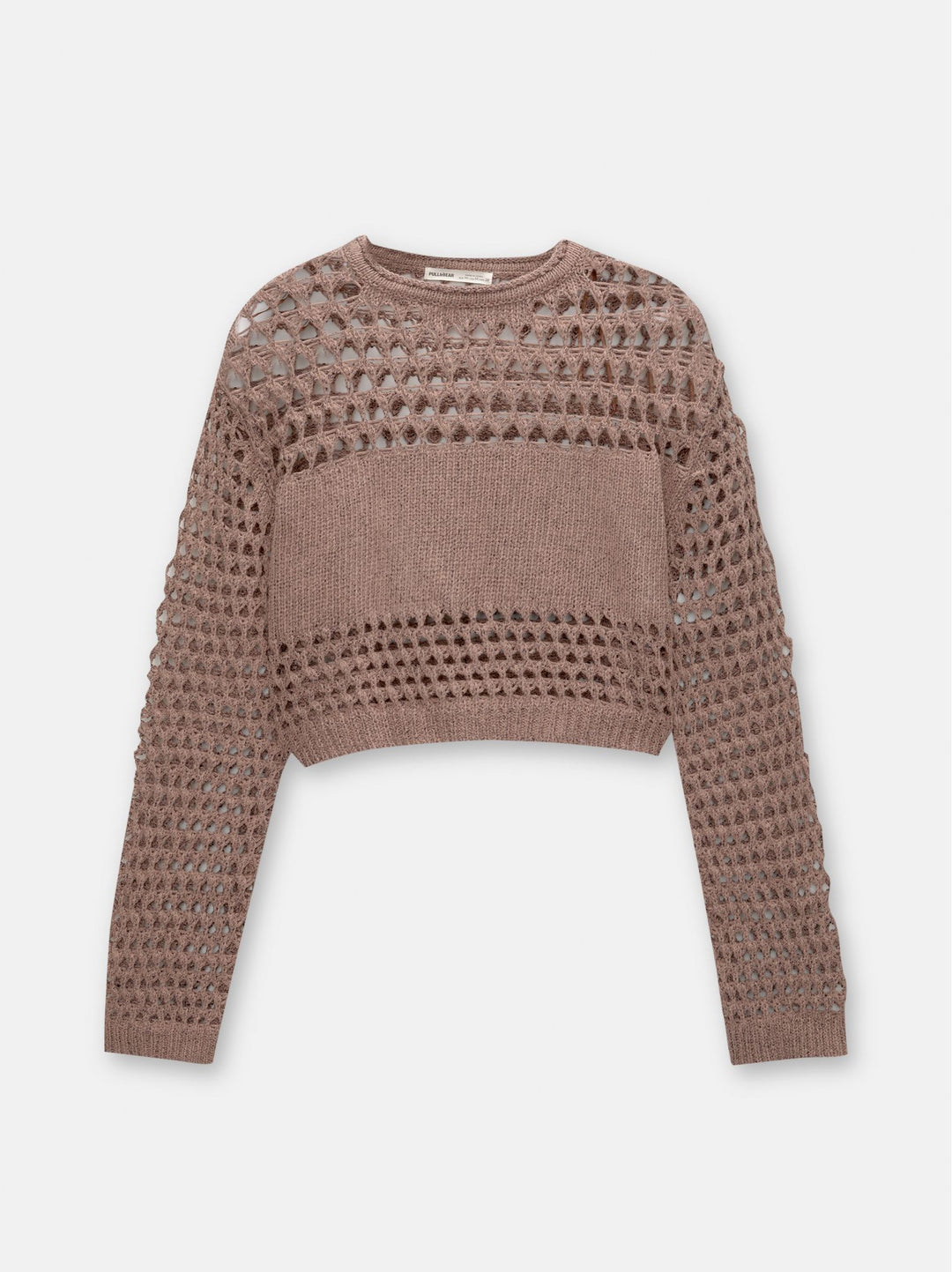 Moudda PULL & BEAR - Pull Crop Calado Bande - Tunisie 1