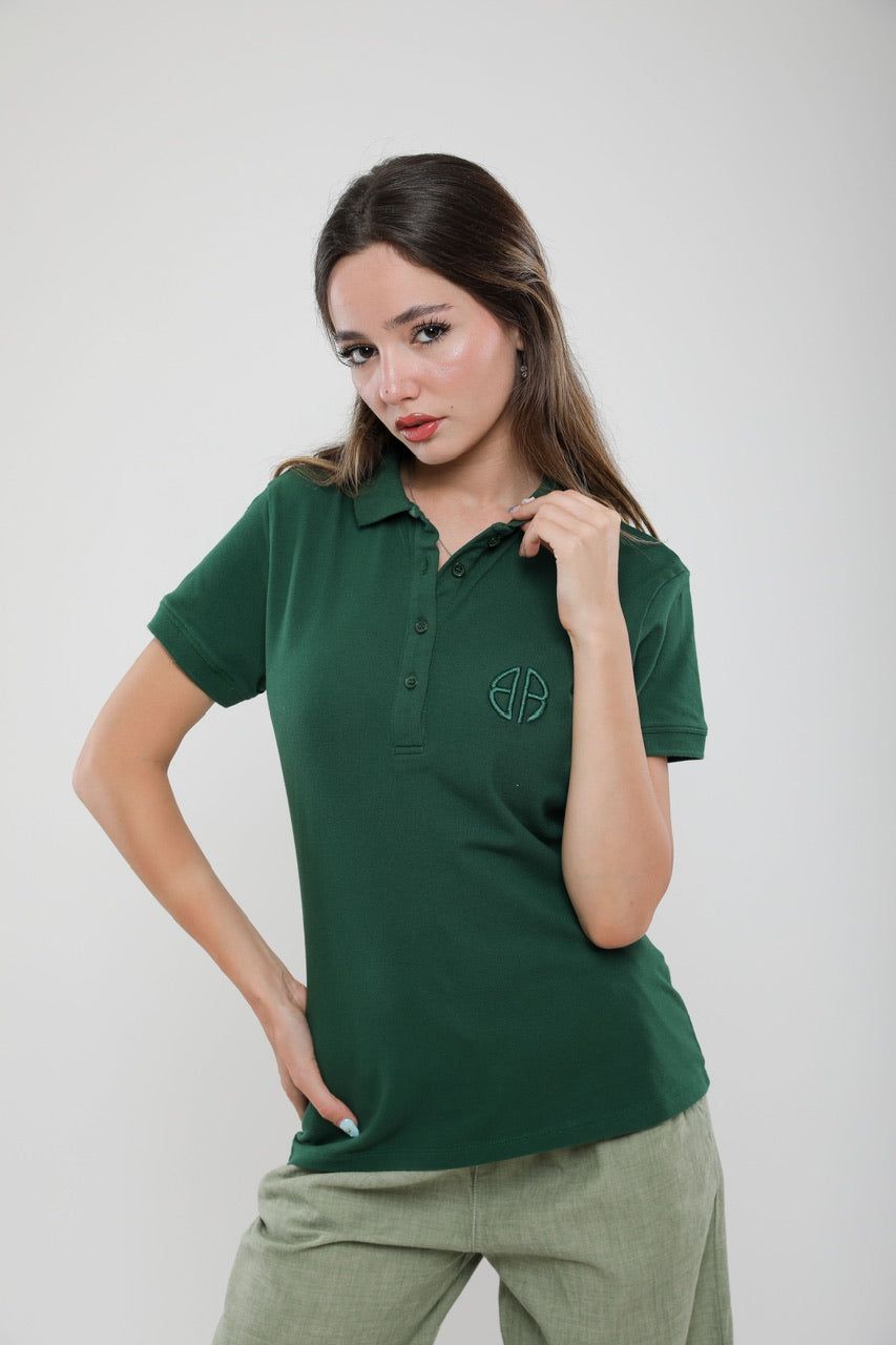 Moudda Billiorich - Polo Femme Slim Fit en Piqué de Coton - Tunisie 1