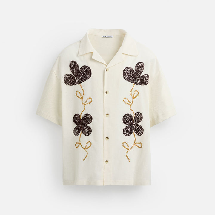 Moudda ZARA - Chemise - Broderie Fleurs - Tunisie 1