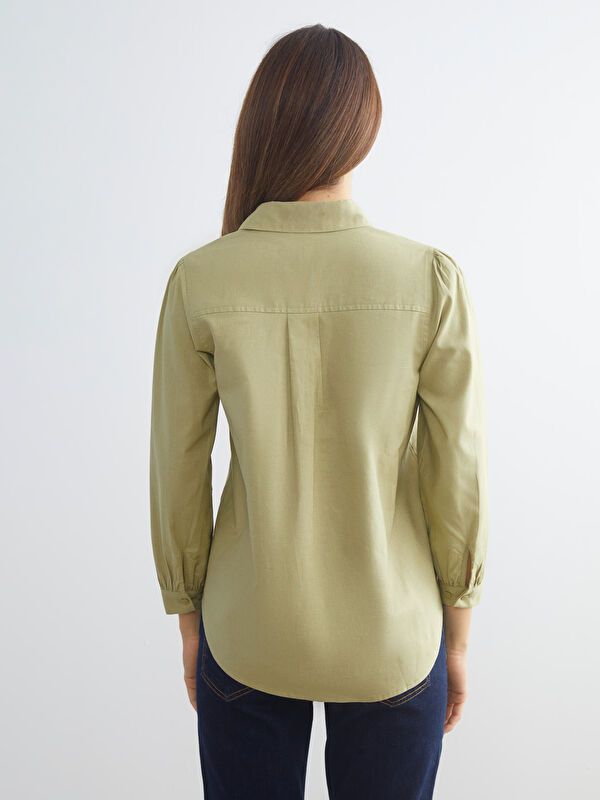 Moudda LC Waikiki - Blouse tissée manches longues Femme Kaki - Tunisie 4