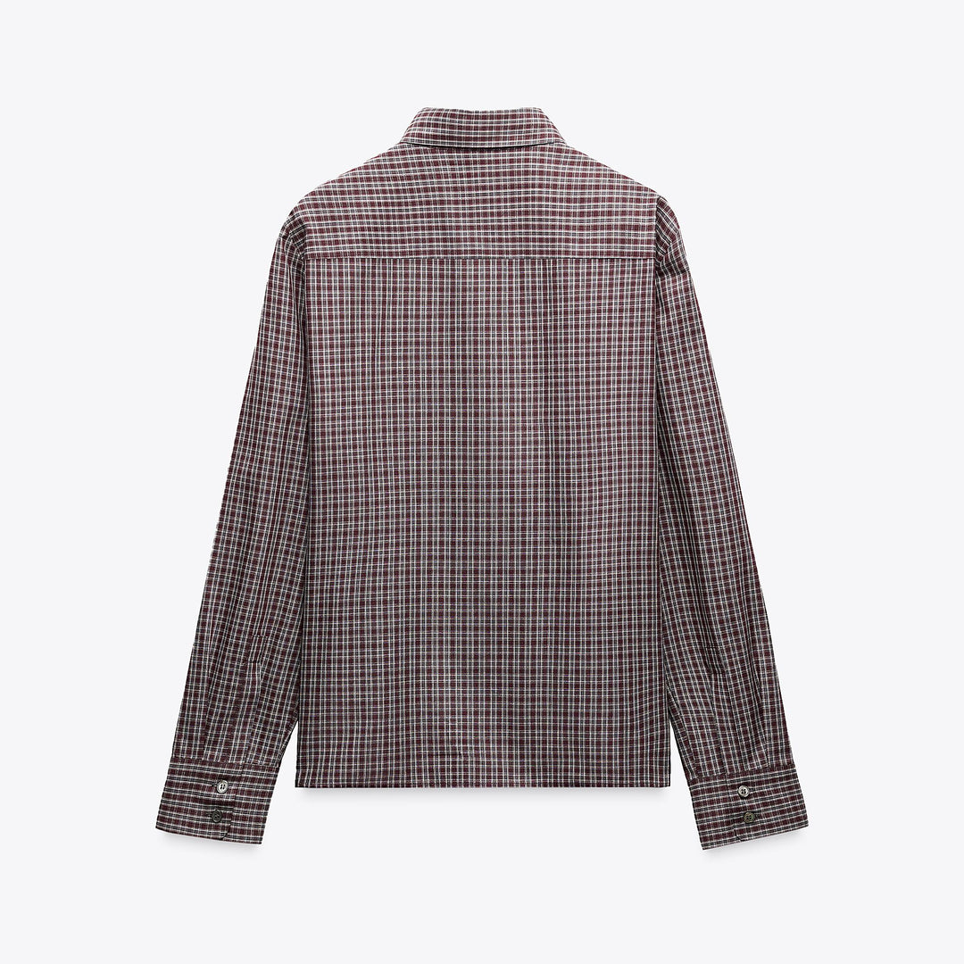 Moudda ZARA - Chemise - Carreaux Gris & Bordeaux - Tunisie 2