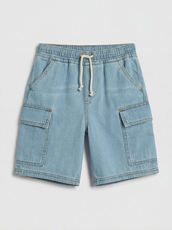Moudda LC Waikiki - Bermuda en denim pour Garçon couleur Bleu indigo clair rodé - Tunisie 1