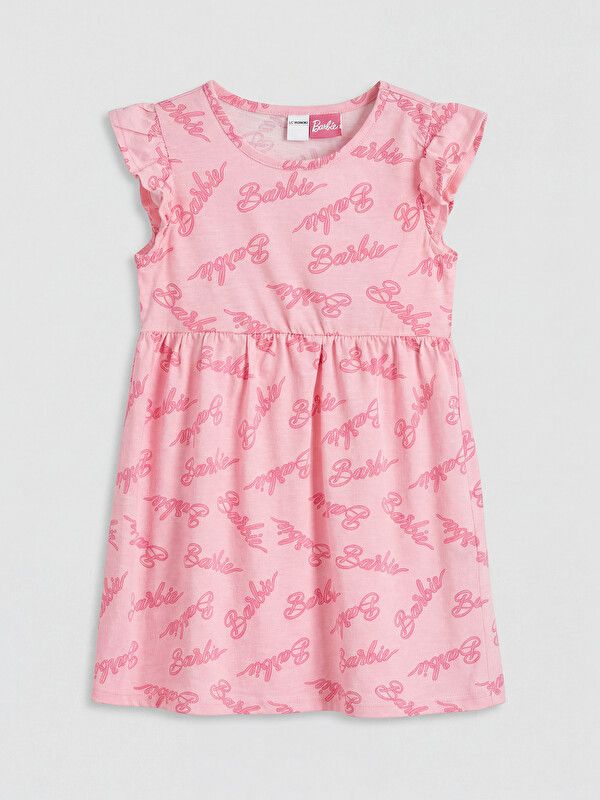 Moudda LC Waikiki - Robe manches courtes en jersey pour Fille couleur Rose imprimé - Tunisie 1