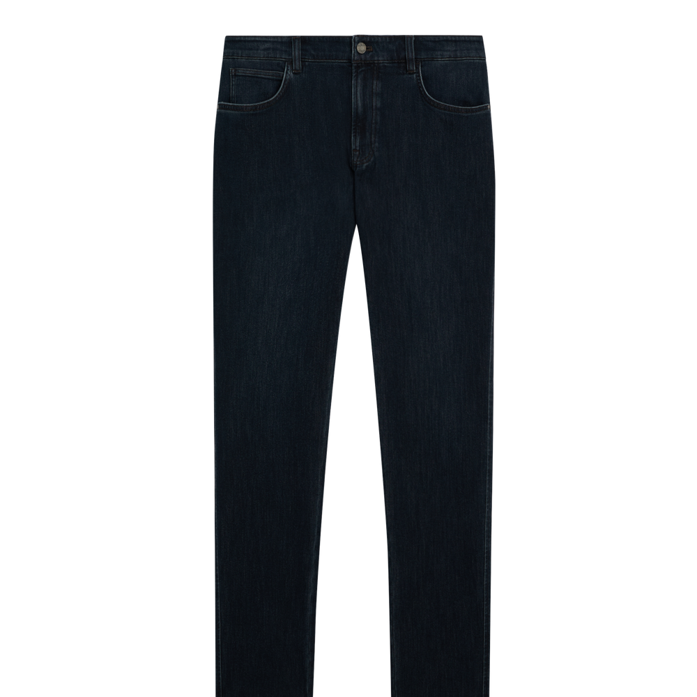 Moudda Massimo Dutti - Pantalon jean brossé bleu noir coupe slim - Tunisie 2