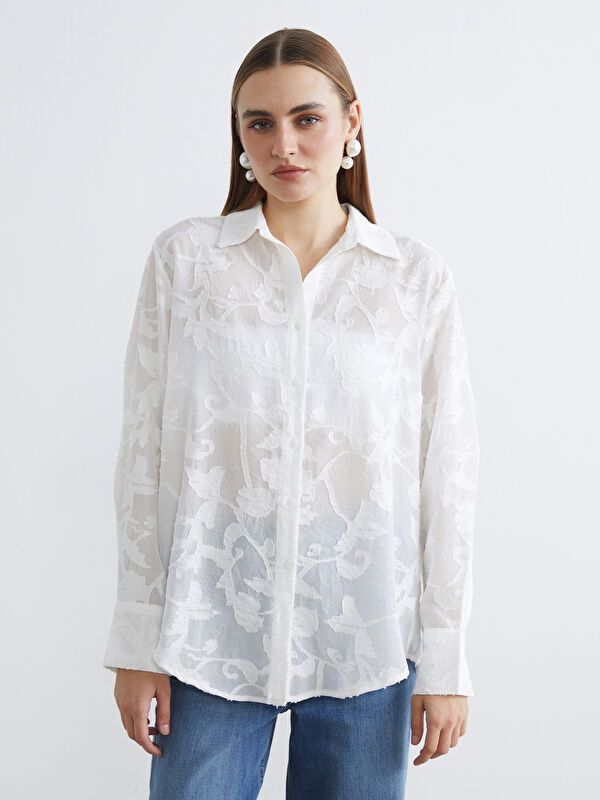 Moudda LC Waikiki - Chemise manches longues en tissu pour Femme - Tunisie 1