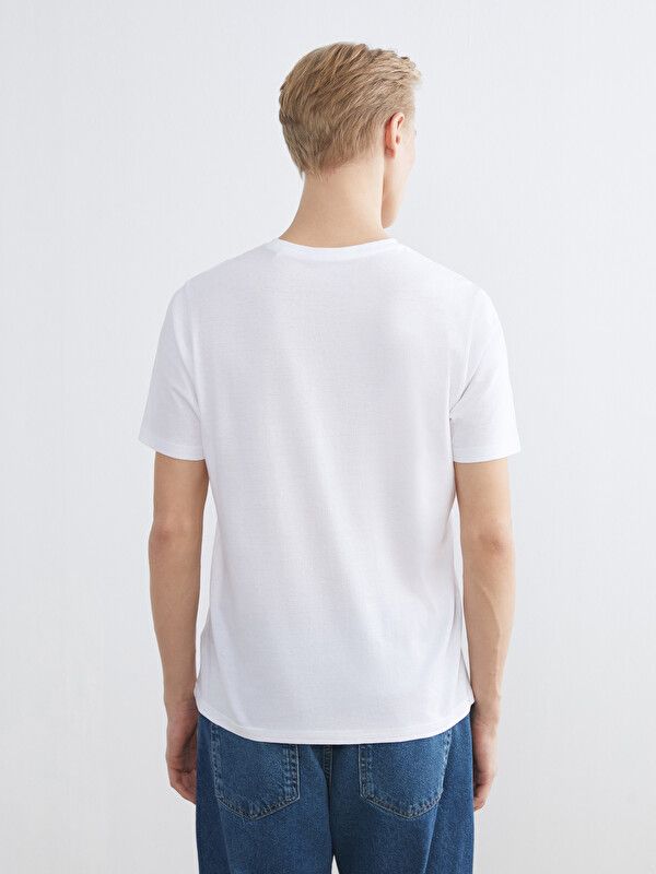 Moudda LC Waikiki - T-shirt imprimé manches courtes en jersey pour Homme couleur Blanc - Tunisie 4