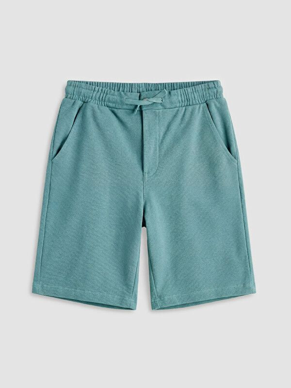 Moudda LC Waikiki - Bermuda en tissu pour Garçon couleur Vert terne - Tunisie 1
