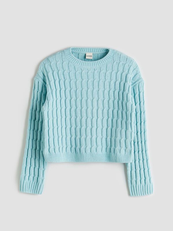 Moudda LC Waikiki - Pull en tricot Fille Bleu d'aqua - Tunisie 1