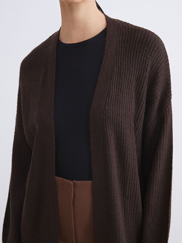 Moudda LC Waikiki - Cardigan en tricot Femme Brun - Tunisie 3