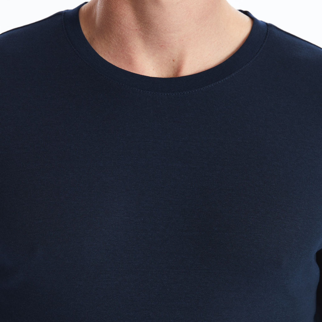 Moudda LC Waikiki - T-shirt jersey manches longues basique Homme Bleu marine - Tunisie 4