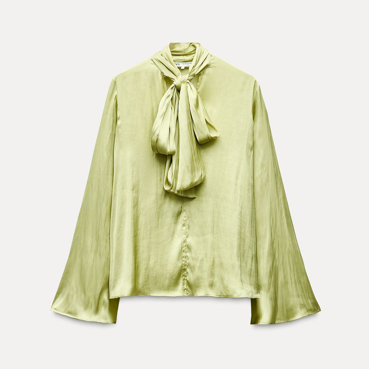 Moudda ZARA - Blouse Manches Longues Volumineuses à Nœud - Tunisie 1