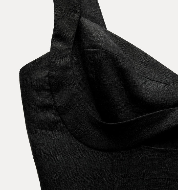 Moudda ZARA - Robe courte en lin extensible, bretelles et découpes - Tunisie 2