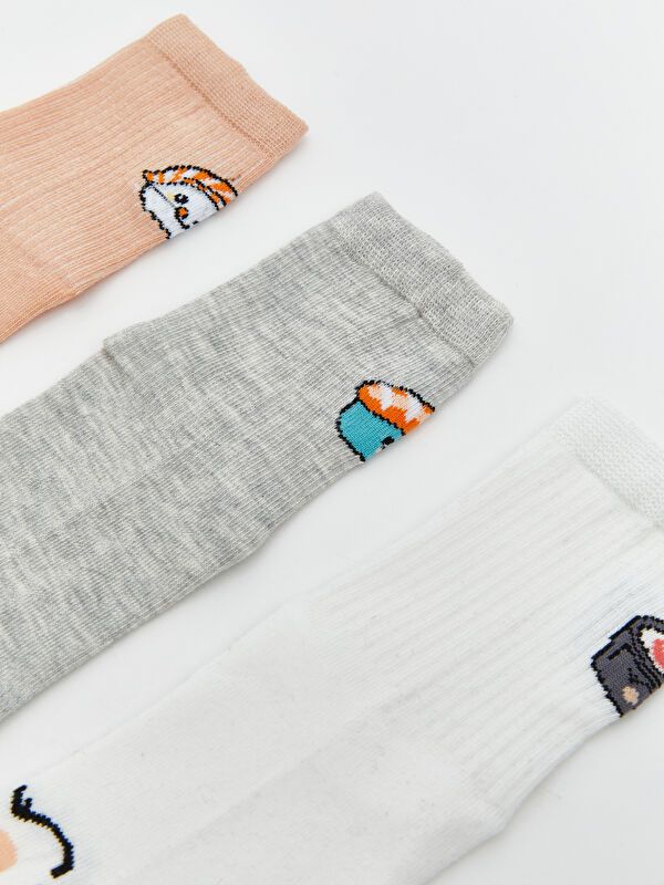 Moudda LC Waikiki - Chaussettes courtes Fille Corail pâle - Tunisie 4