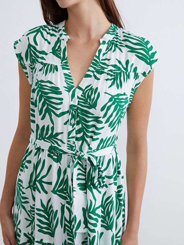 Moudda LC Waikiki - Robe manches courtes en tissu pour Femme - Tunisie 3