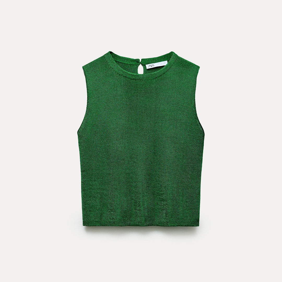 Moudda ZARA - Top manches courtes fil métallisé - Tunisie 1