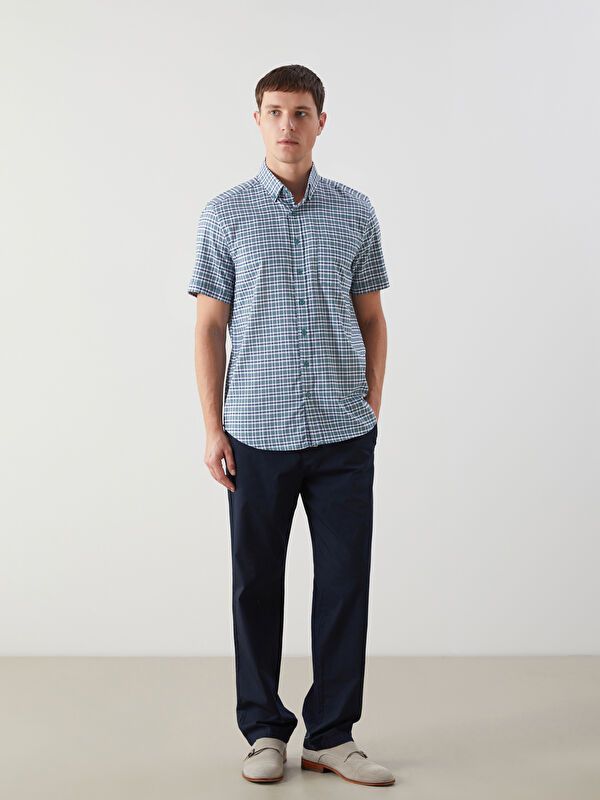 Moudda LC Waikiki - Chemise à carreaux manches courtes en tissu tissé pour Homme - Tunisie 2