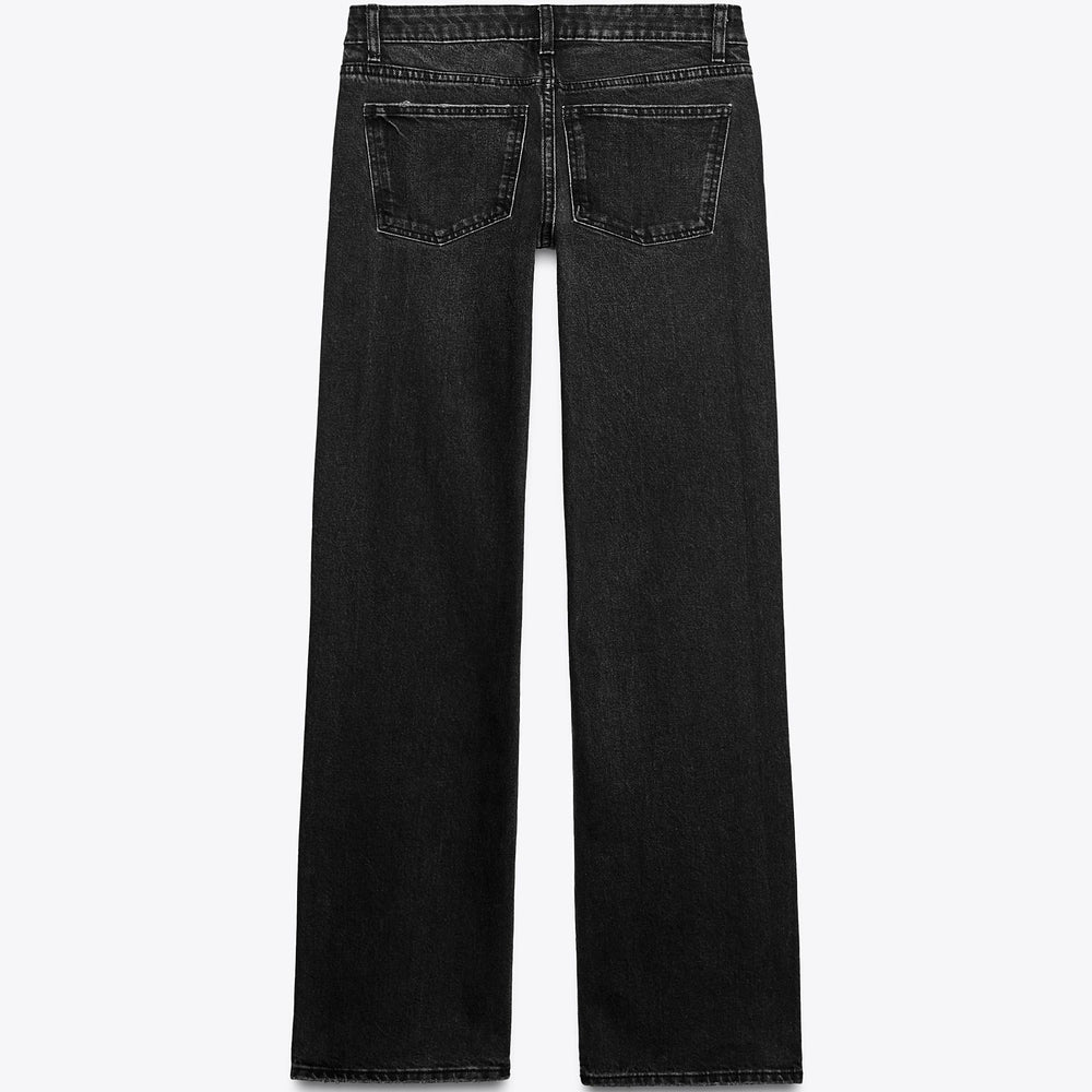 Moudda ZARA - Pantalon Wide Leg - Taille Basse (Noir) - Tunisie 2