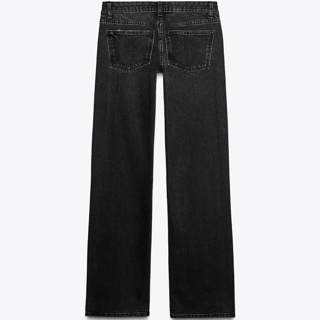 Moudda ZARA - Pantalon Wide Leg - Taille Basse (Noir) - Tunisie 2