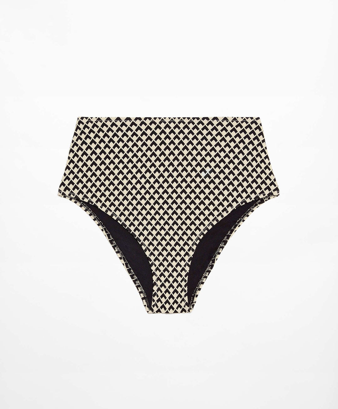 Moudda Oysho - Culotte Classique Haute Jacquard Géométrique Noir - Tunisie 6