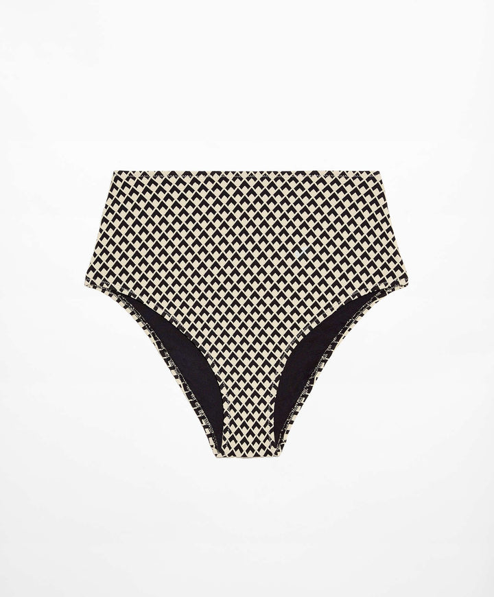 Moudda Oysho - Culotte Classique Haute Jacquard Géométrique Noir - Tunisie 6