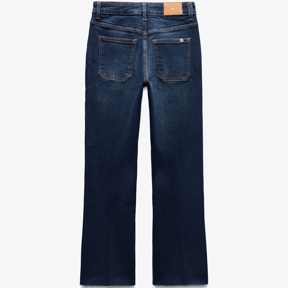 Moudda ZARA - Denim - Taille Haute, Mini Flare & Poches Plastro - Tunisie 2