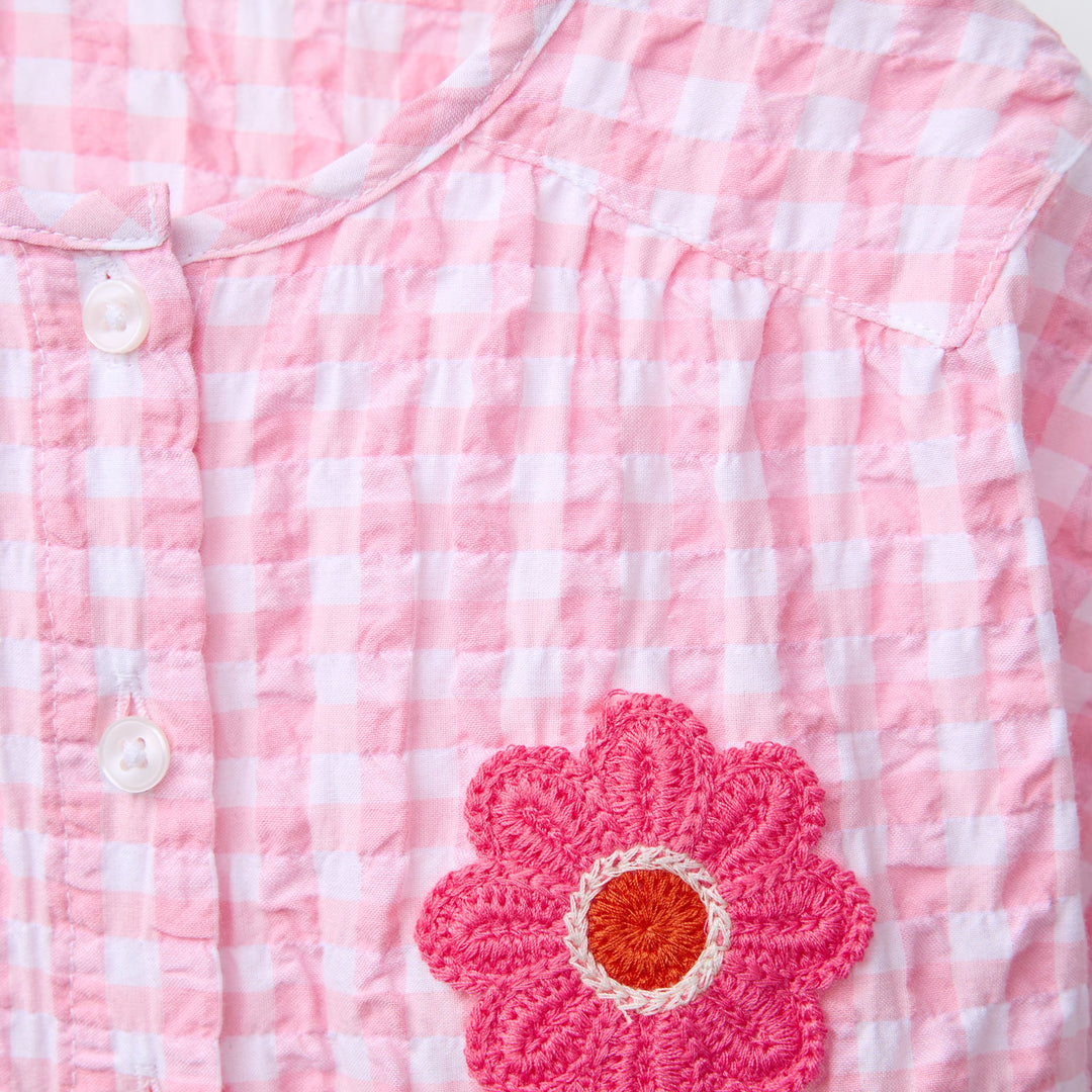 Moudda ZARA - Chemise Enfant - Vichy & Patch (Collection Sargas) - Tunisie 3