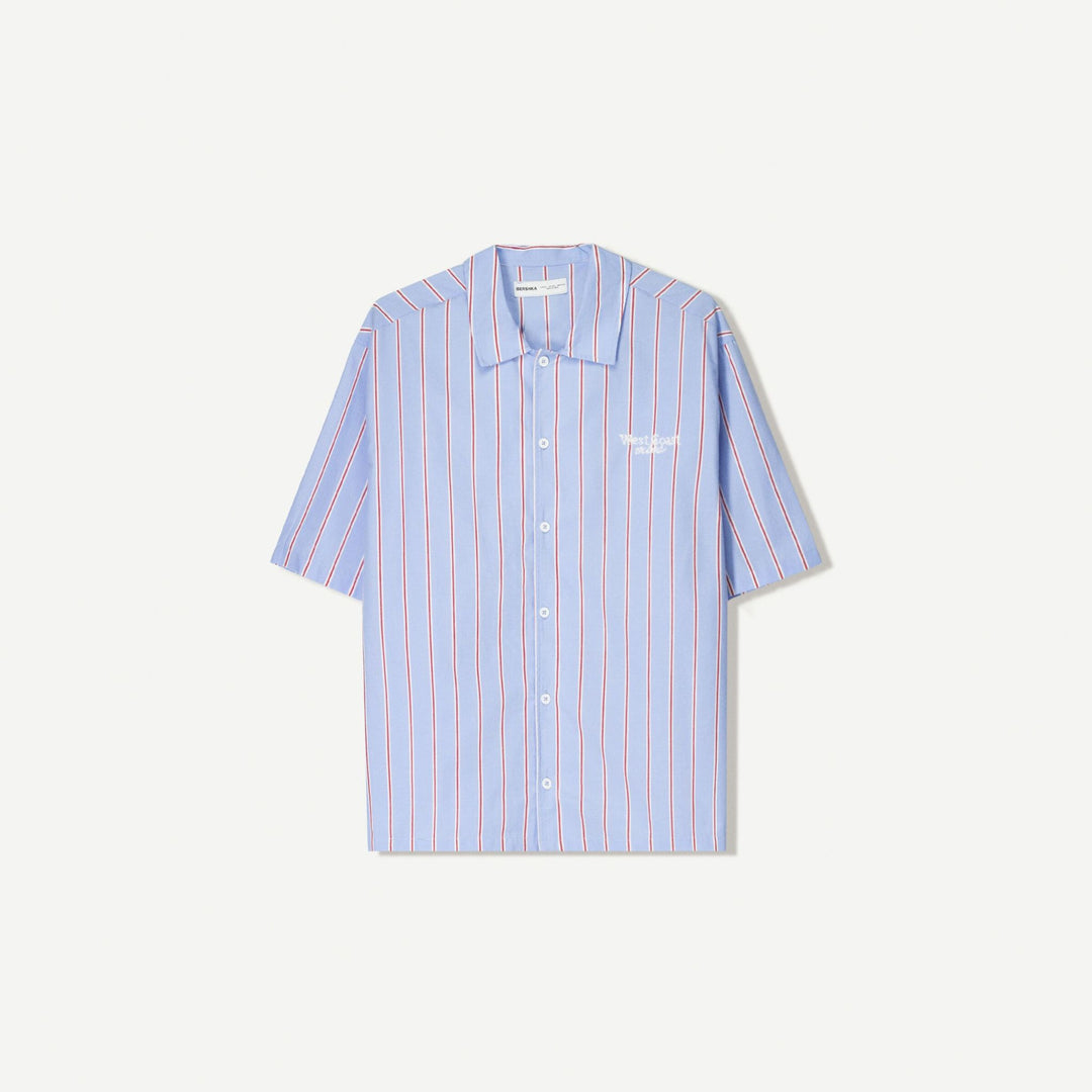 Moudda BERSHKA - Chemise Boxy - Rayures Brodées - Tunisie 1