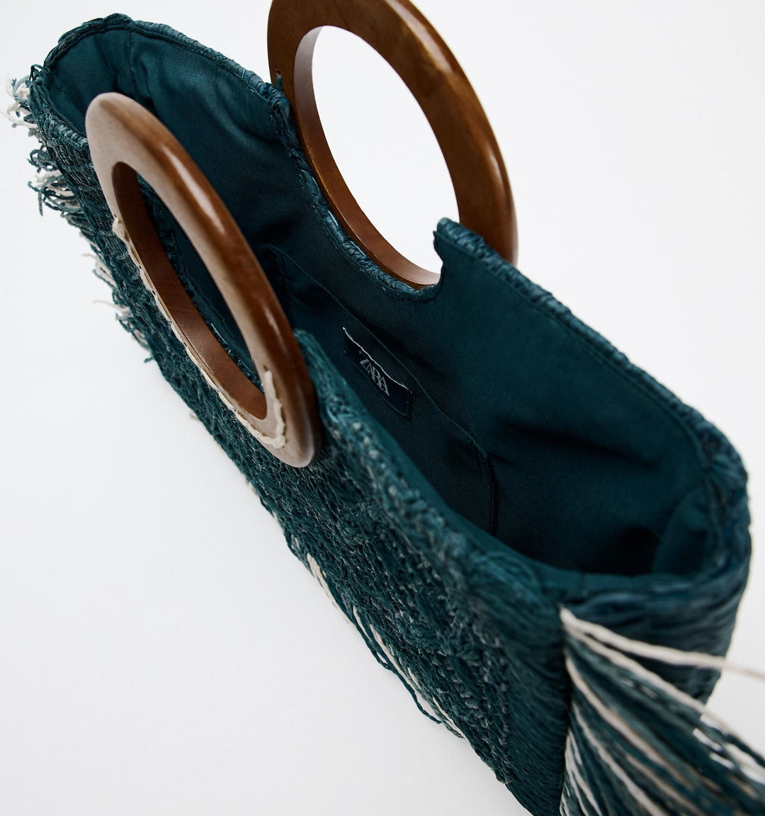 Moudda ZARA - Sac shopper horizontal raphia anse bois - Tunisie 1