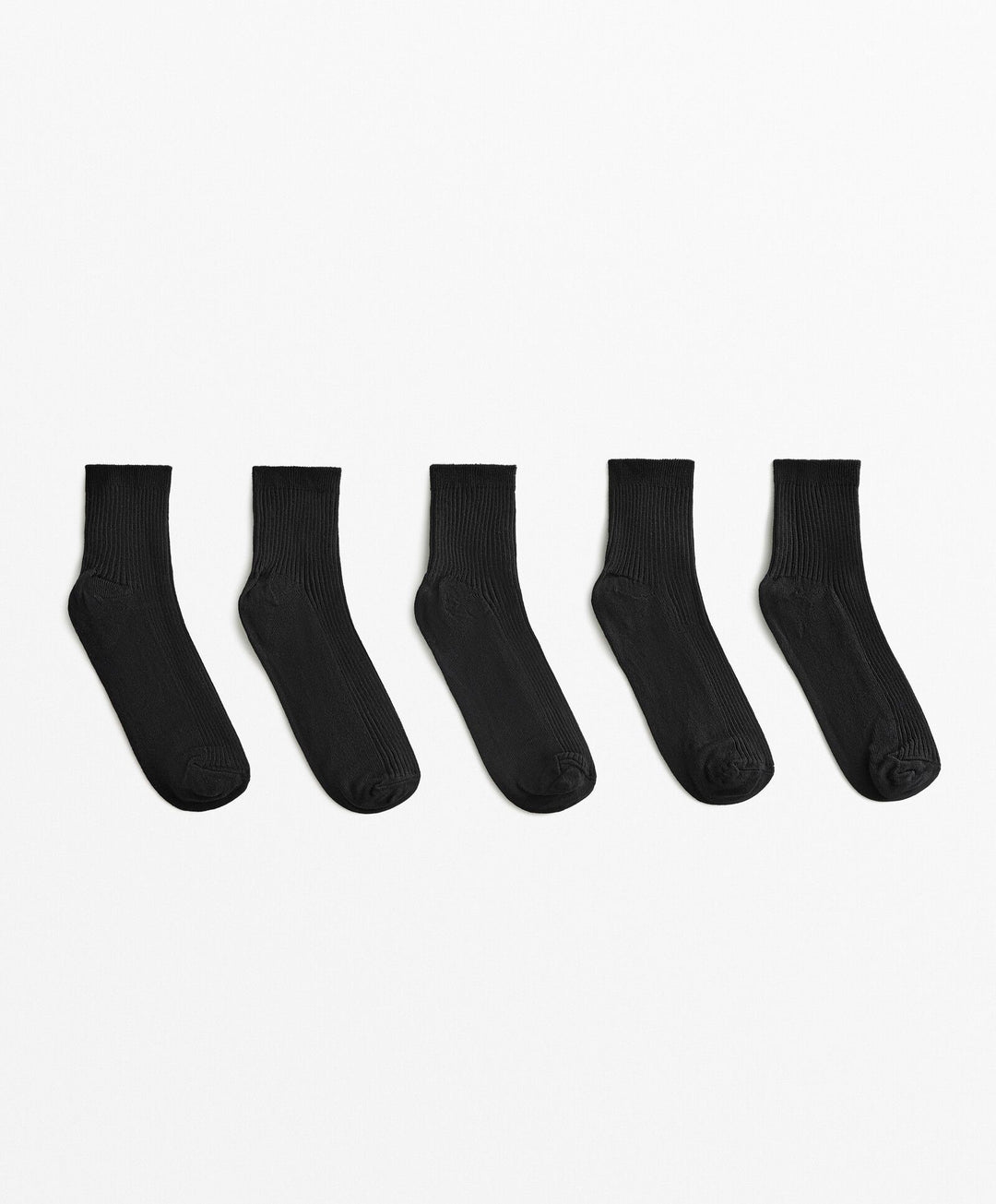 Moudda Oysho - Pack 5 Chaussettes Quarter Athleisure Coton - Noir - Tunisie 1