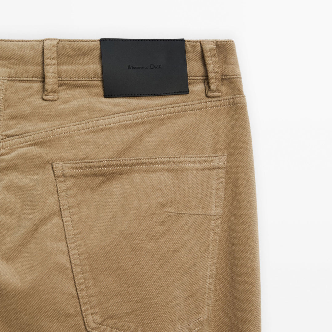 Moudda Massimo Dutti - Pantalon jean velours côtelé diagonal coupe slim - Tunisie 5