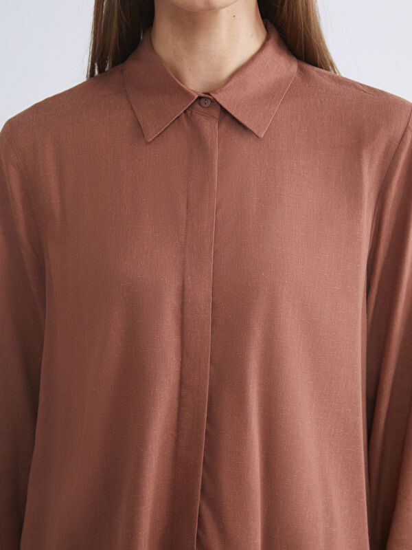 Moudda LC Waikiki - Tunique à manches longues Femme Brun - Tunisie 3