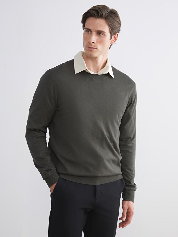 Moudda LC Waikiki - Pull en tricot Homme Kaki - Tunisie 1