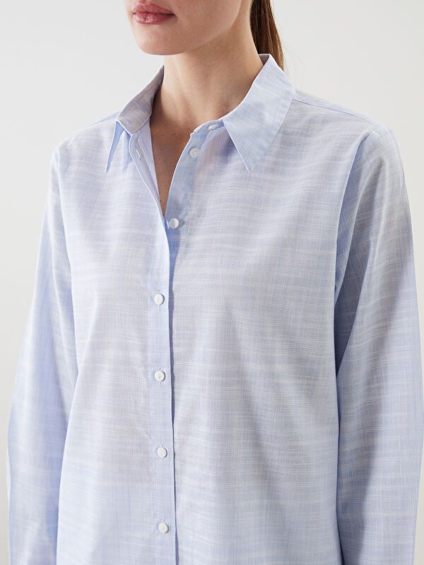 Moudda LC Waikiki - Tunique à manches longues Femme Bleu pâté - Tunisie 3