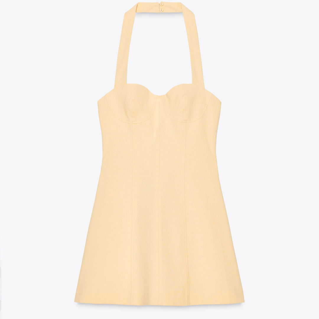 Moudda ZARA - Robe/Combinaison Courte Coton Élastique Halter - Tunisie 1