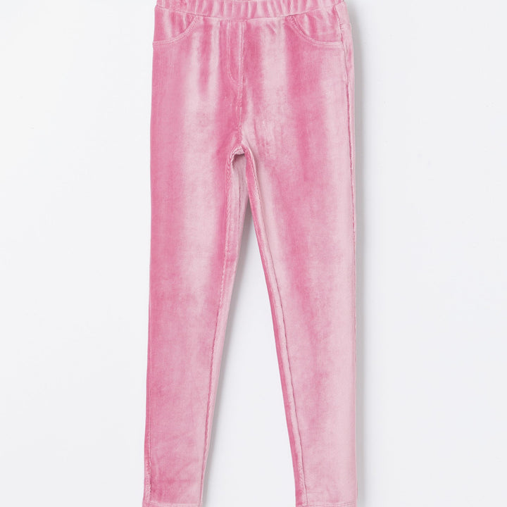 Moudda LC Waikiki - Pantalon jersey basique Fille Rose poudre - Tunisie 1