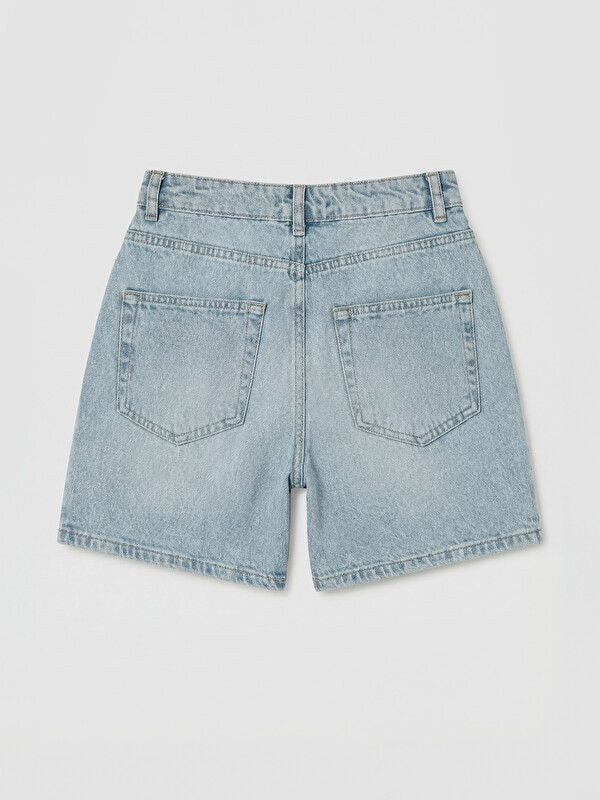 Moudda LC Waikiki - Bermuda en denim pour Femme couleur Bleu clair - Tunisie 2