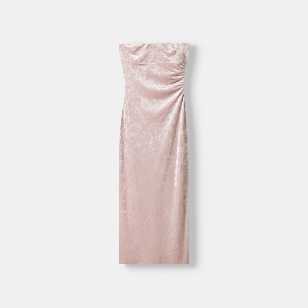 Moudda BERSHKA - Rose – robe mi-longue bandeau velours - Tunisie 1