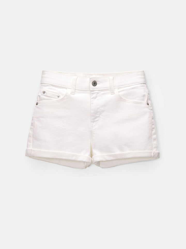 Moudda PULL & BEAR - Short Élastique Taille Moyenne Blanc - Tunisie 3