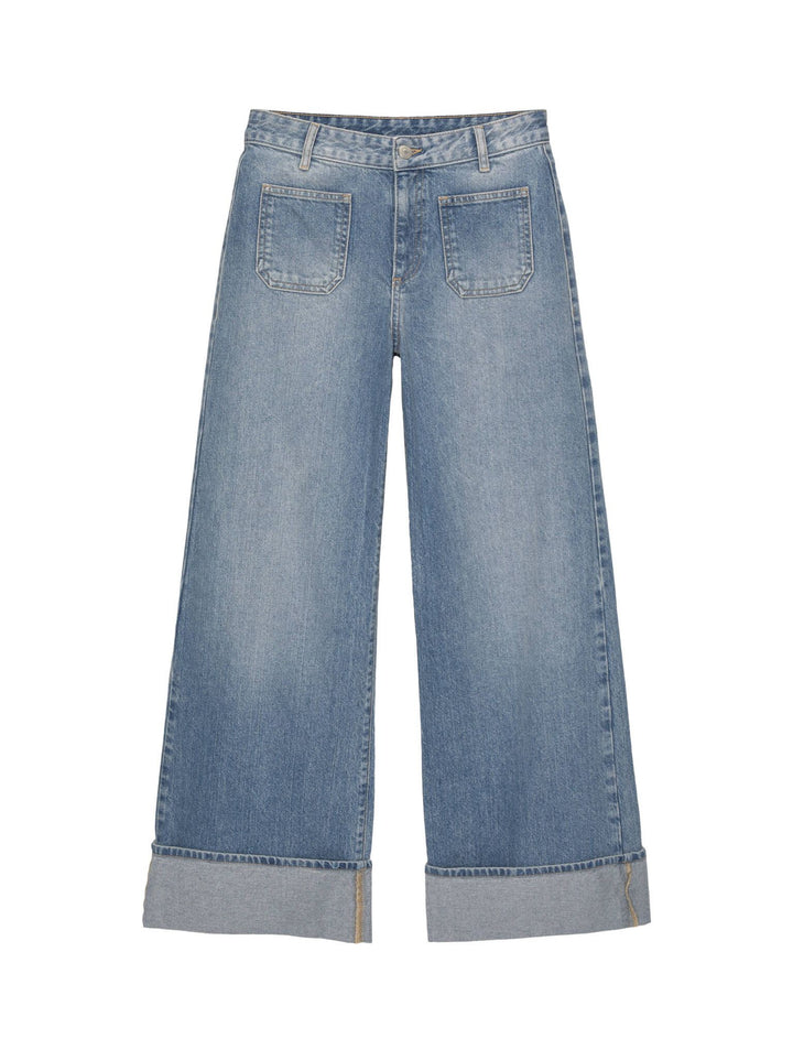 Moudda PULL & BEAR - Pantalon Denim Jambe Large Poches Plastron - Tunisie 6