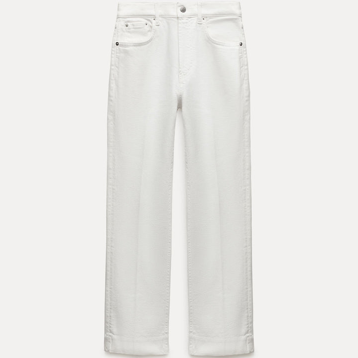Moudda ZARA - Jean bootcut taille haute court blanc - Tunisie 2