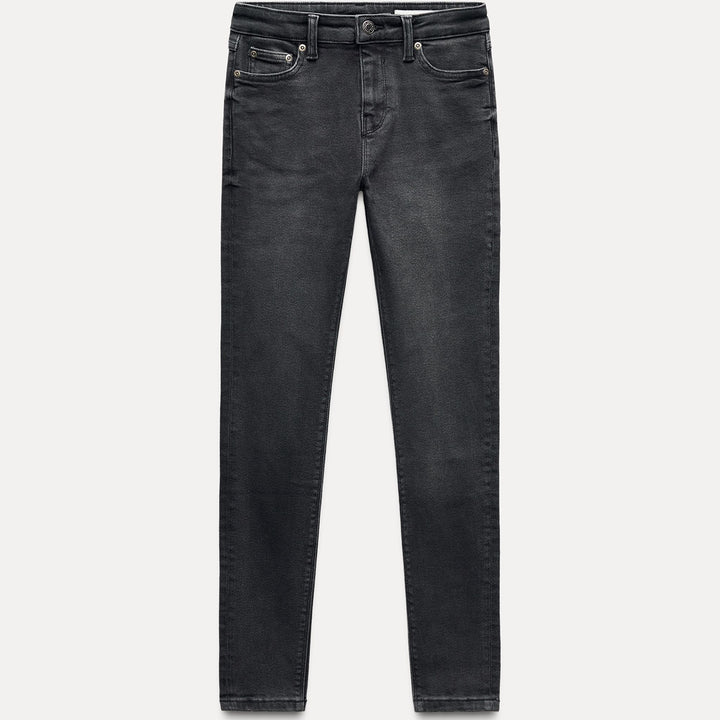 Moudda ZARA - Jean skinny taille mi-haute noir délavé - Tunisie 1