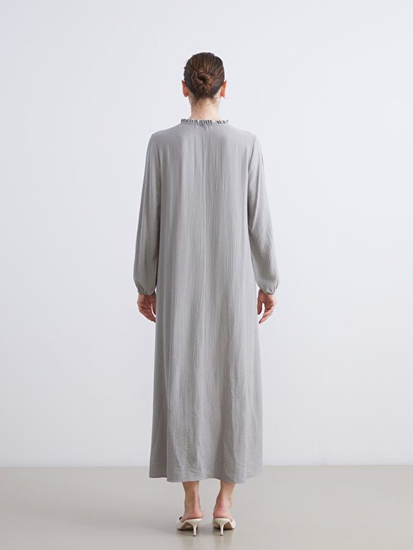 Moudda LC Waikiki - Robe tissée manches longues Femme Gris clair - Tunisie 4