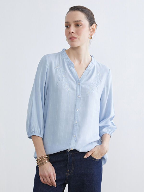 Moudda LC Waikiki - Chemise manches longues en tissu pour Femme - Tunisie 1