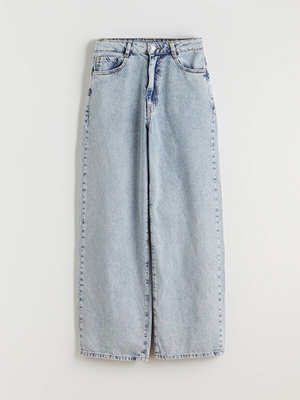 Moudda LC Waikiki - Pantalon tissé en denim Fille Acide bleu clair - Tunisie 1