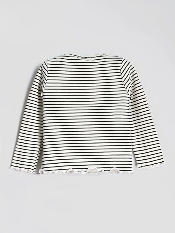 Moudda LC Waikiki - Body en jersey manches longues Fille Rayures noires - Tunisie 2